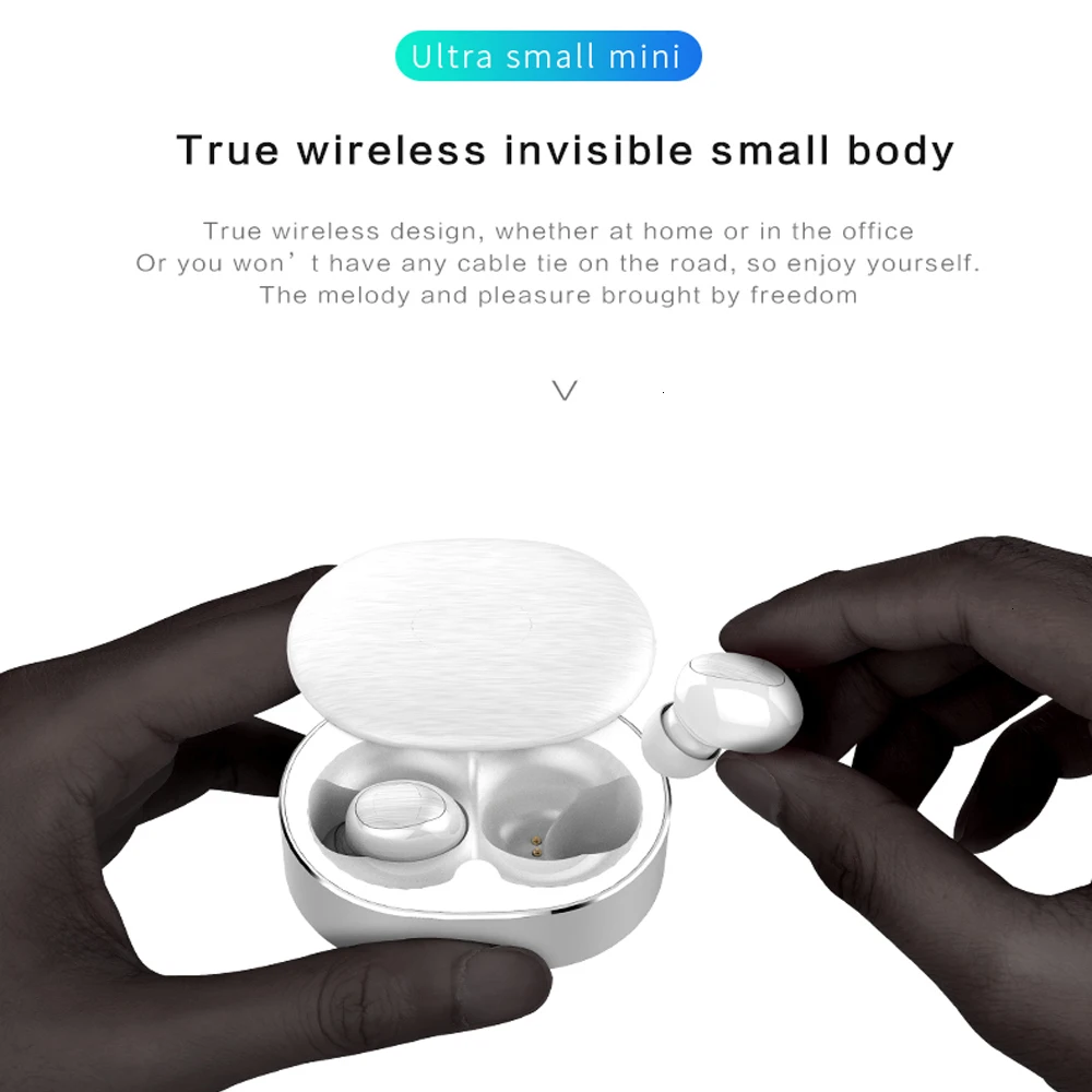 UBeamer B20 TWS 5,0 Мини Bluetooth наушники беспроводные наушники с зарядной коробкой 3D стерео гарнитуры шумоподавление с микрофоном