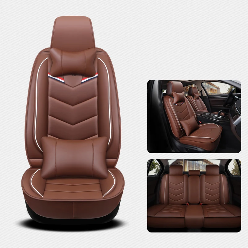

WLMWL Universal Leather Car seat cover for Geely all models Emgrand EC7 X7 FE1 car accessorie styling auto Cushion