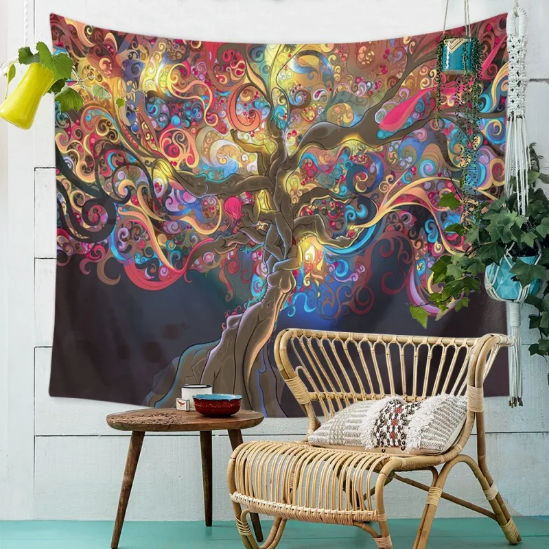 

Universe Planet Tapestry Outer Space Polyester Wall Hanging Decor Bohemian Tapestry Psychedelic Wall Art for Bedroom Living Room