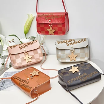 

Versatile Star Pattern Shoulder Bag Women's Bag New Letter Cool Screen Printing Mini Square Sling Bags For Female Casual Luxury