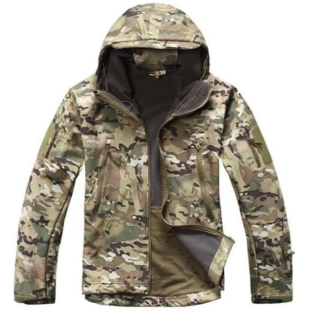 multicam jacket Тактическая куртка софтшелл водонепроницаемая ветрозащитная куртка Армейский Камуфляж уличная спортивная походная верхняя одежда - Цвет: multicam jacket