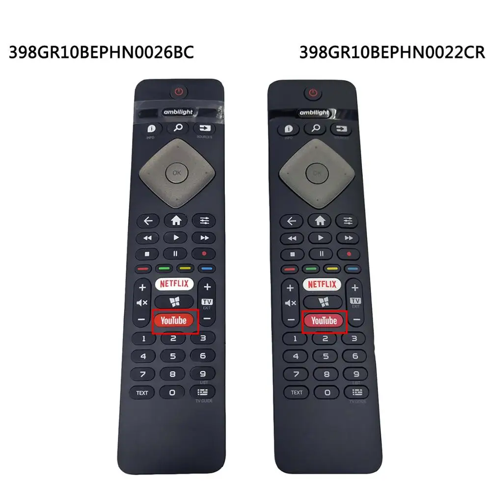New Original Brc0884405 01 For Philips Smart Tv Remote Control 398gr10bephn0026bc 398gr10bephn0022cr With Netflix Youtube Remote Controls Aliexpress
