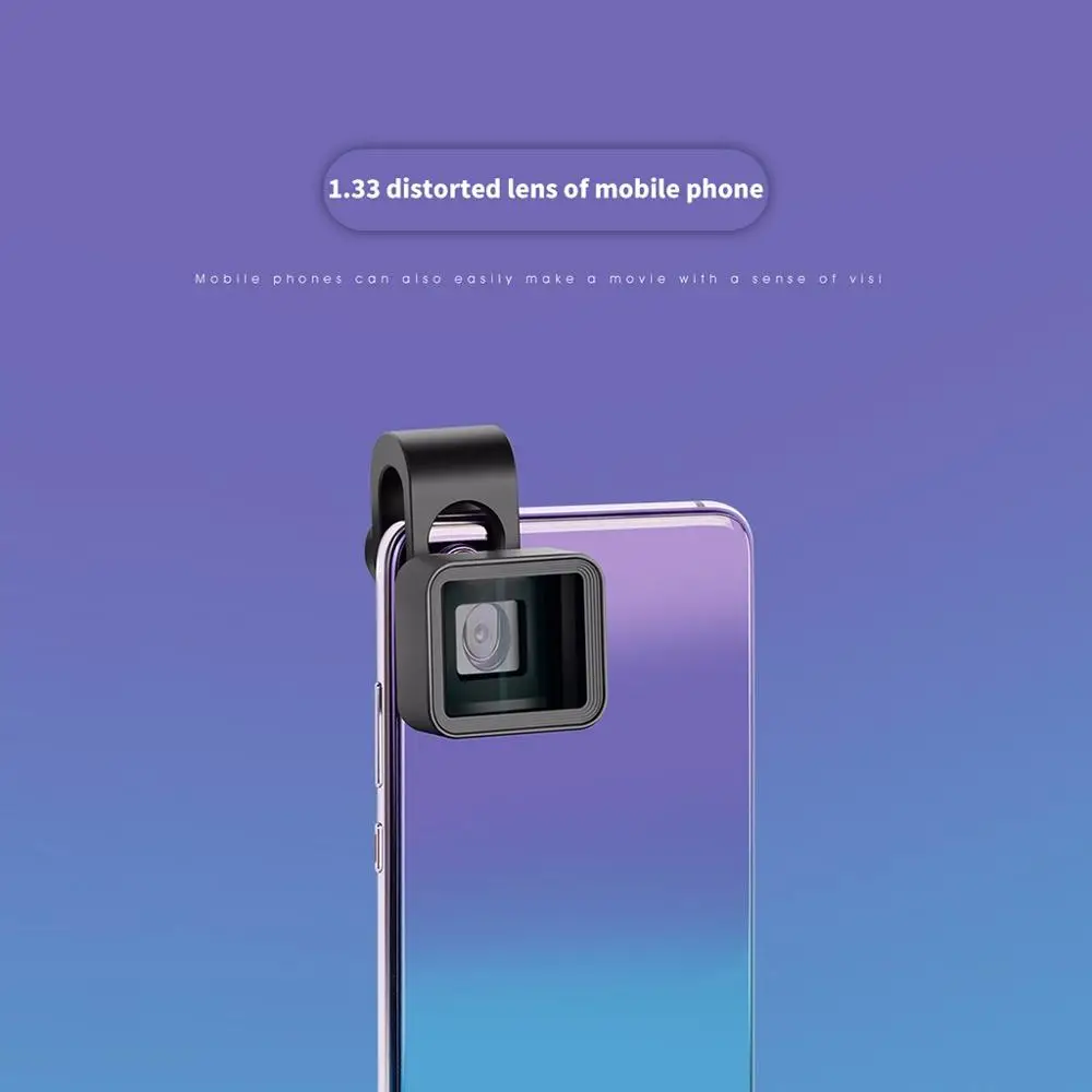 

New Upgrade Multilayer Optical Coated Lens Universal Clip 1.33X Deformation Widescreen Phone Lens For iPhone Android Easy Shoot