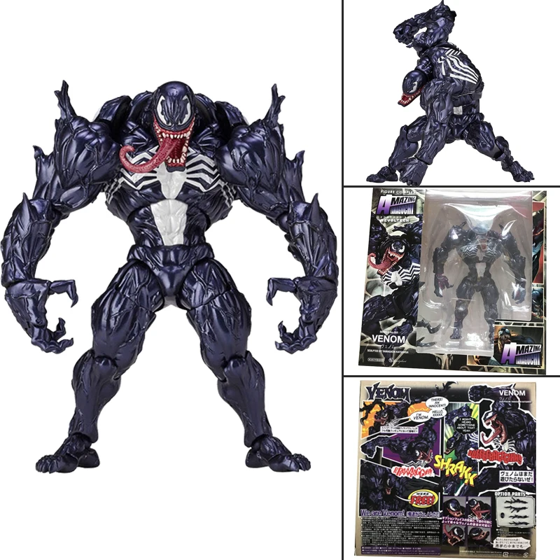 Yamaguchi Revoltech Venom Carnage X-men Росомаха Дэдпул гамбит Магнето Бэтмен Капитан американская Гвен Человек-паук фигурка - Цвет: D with box