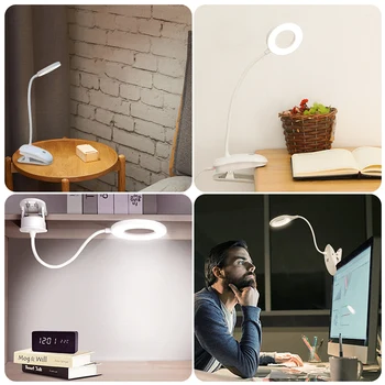 

Desk Light LED Table Lamp Touch On/off Switch 3 Modes Clip Desk Lamp 7000K Eye Protection Dimmer Rechargeable USB Led Table Lamp