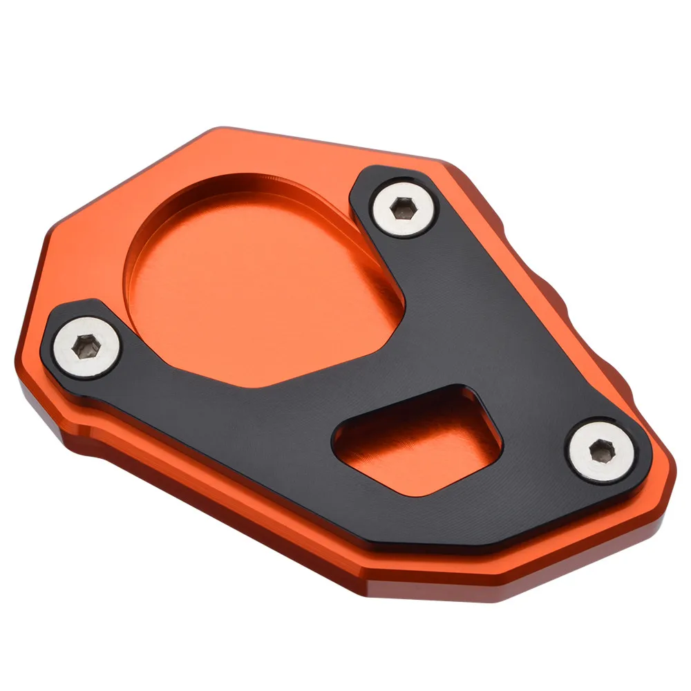 Боковая подставка пластина для подножки Pad расширение для KTM 1050 1090 1190 1290 приключение ADV - Цвет: Orange