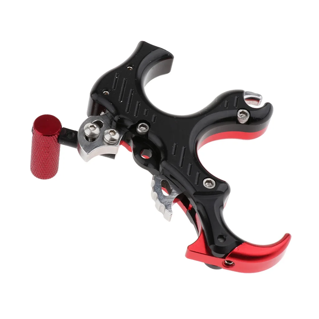 

Compound Release Aid, Aluminum Alloy 3 Finger Grip Bow Hunting Thumb Caliper Trigger - Suit for Left and Right Hand