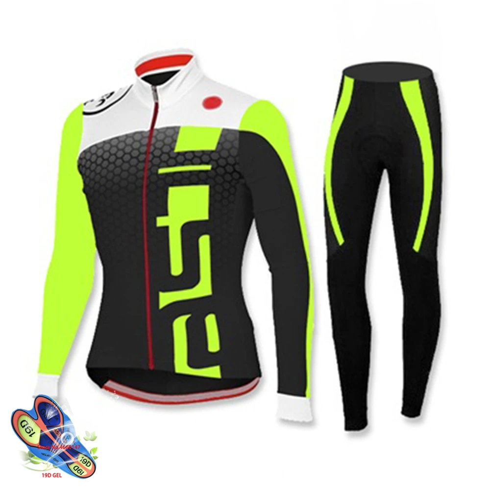 cycling set Профессиональная команда с длинным рукавом Conjuntos Ciclismo специализируется на велоспорте Одежда MTB Велоспорт нагрудник брюки набор Ropa Ciclismo триатлон - Цвет: cycling set