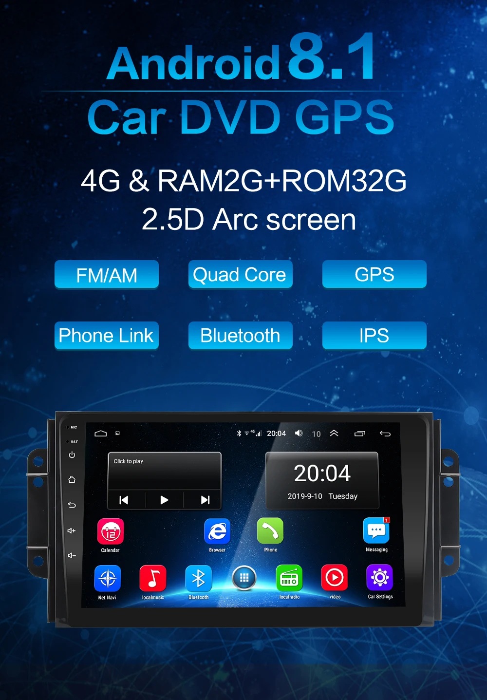 2G+ 32G IPS2.5D 36 DSP Android 8,1 2 Din автомобильный dvd мультимедийный плеер gps для Chery Tiggo 3X tiggo 2 3 navigatio Радио стерео wifi