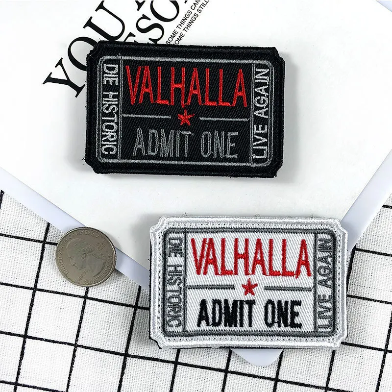 VALHALLA признан один 3D крючок для вышивания и петля патчи Военная Тактическая