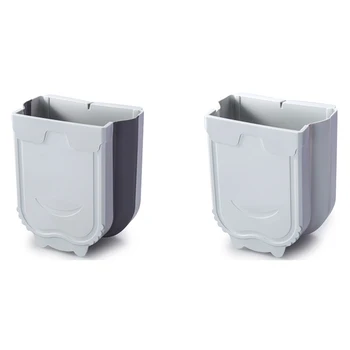 

Kitchen Garbage Can Household Hanging Cabinets Folding Garbage Can Toilet Car Mounted Wall Hangers Storage Bucket
