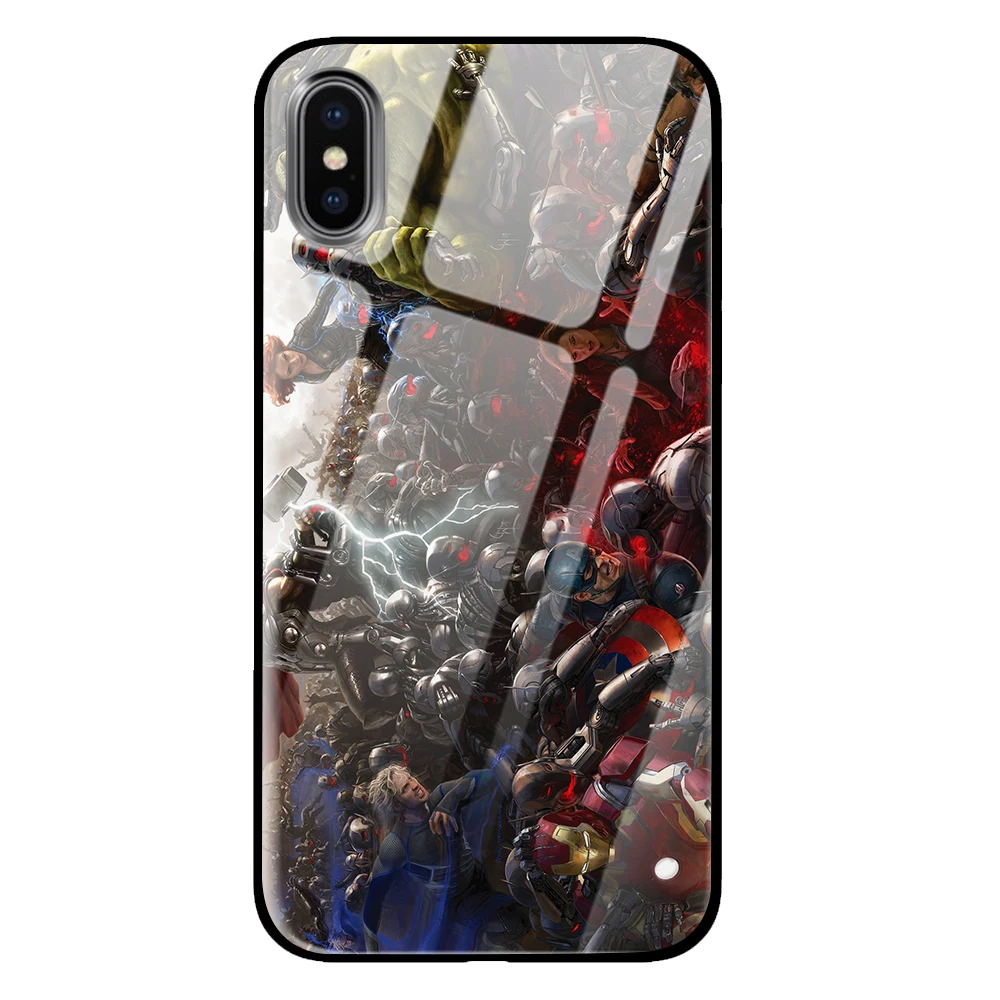 Панк оповещения для iPhone 5 5S 6 6s 7 8 Plus X XS XR 11 Pro макс. закаленное стекло чехлы - Цвет: 6