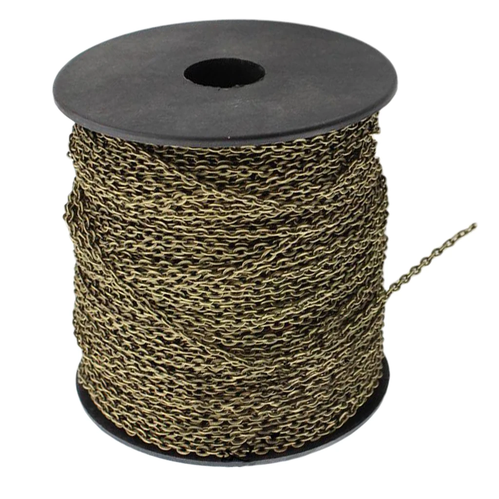 

Vintage Cross Link Chain Roll for Jewelry Making Crafts Findings 100 Meters DIY Handcraft Accessories