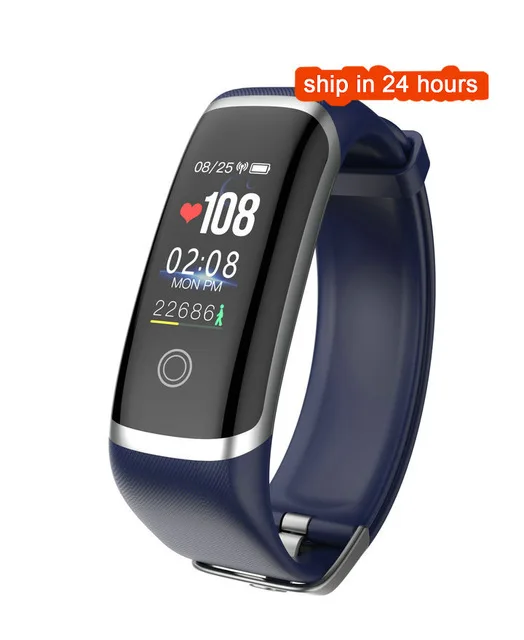 dark blue 1 Умный Браслет M4, монитор сердечного ритма, Bluetooth, фитнес-трекер, часы, напоминание о звонках, смарт-браслет для бега, спорта - Цвет: dark blue 1