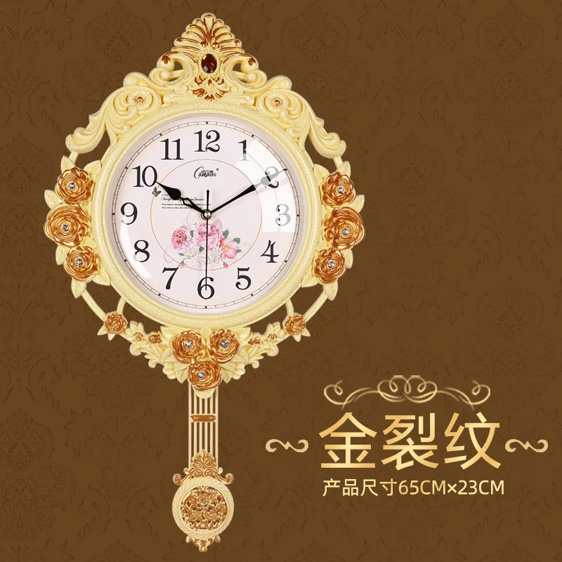 Европейские Большие настенные часы винтажные 3D Креативные Часы-качели домашний