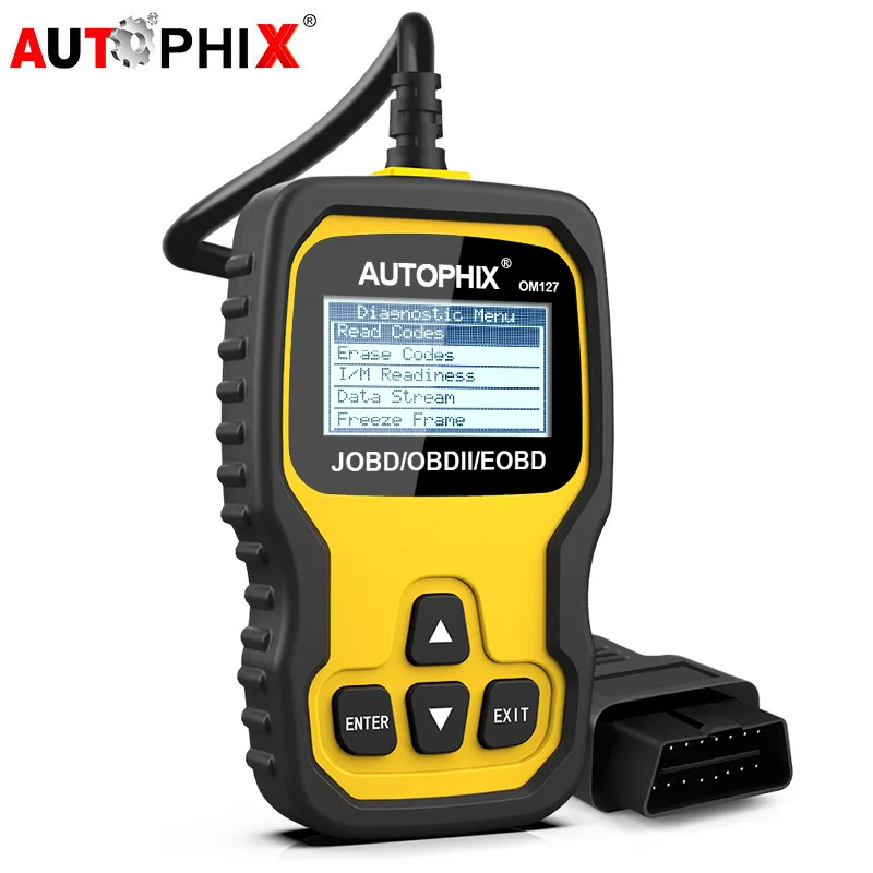 Autophix OM127 OBD2 считыватель кодов двигателя ODB2 сканирующий инструмент живые данные OBD2 сканер JOBD Европейская система бортовой диагностики 2 Автомобильный сканер для диагностики инструмент