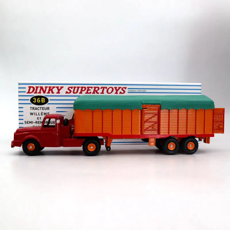 Atlas Dinky toys 36B Tracteur Willeme ET Semi Remorque Bachee Truck Diecast коллекция моделей