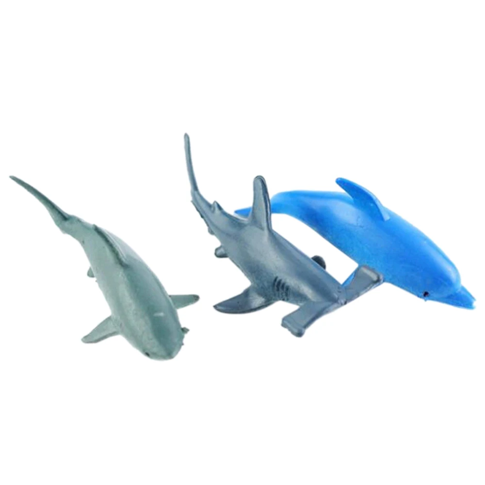 24 Pcs PVC Ocean Animals Figure Sea Creatures Model Toys Dolphin Turtle