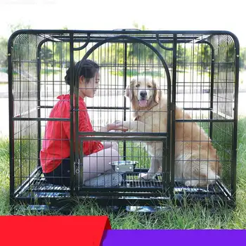 

Golden Retriever Dog Cage with Toilet Indoor Large Space Dog Cage Villa Dog Fence Door Large Dog Pet Fence Cage