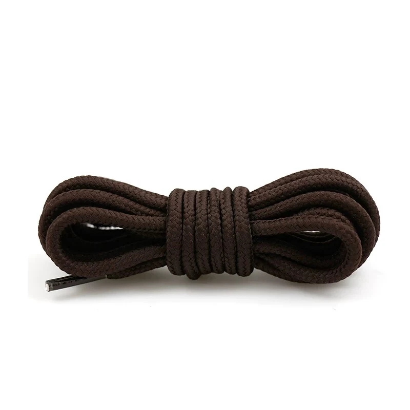 Dark brown 1 пара круглых шнурков кроссовки полиэфирные шнурки для ботинок однотонные классические шнурки повседневные спортивные ботинки шнурки 21 цвет - Цвет: Dark brown
