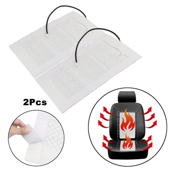 

LEEPEE 2Pcs Winter Warmer Safe Heater Mat Carbon Fiber Auto Seat Heating Pad 12V Universal Car Heated Seat Covers Car Pad