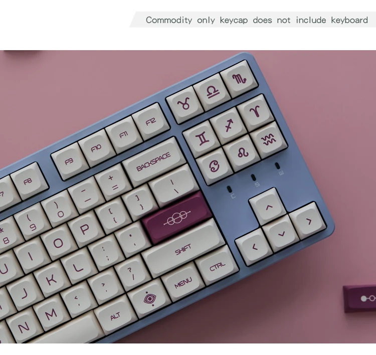 139 Keys QX1 Profile Dye Sub Keycaps Purple Theme For GMMK Pro Cherry Mx Switch Mechanical Keyboard Keycaps Similar to XDA magic keyboard pc