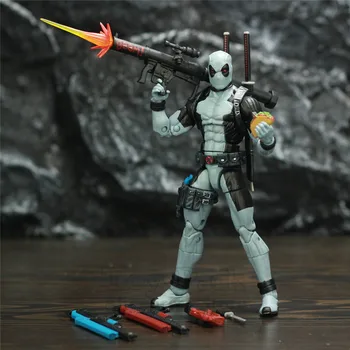

Original ML Legends 6" X Force Gray Deadpool Action Figure From Sasquatch BAF Wave & Hascon Uncann Accessories Toys Doll Model