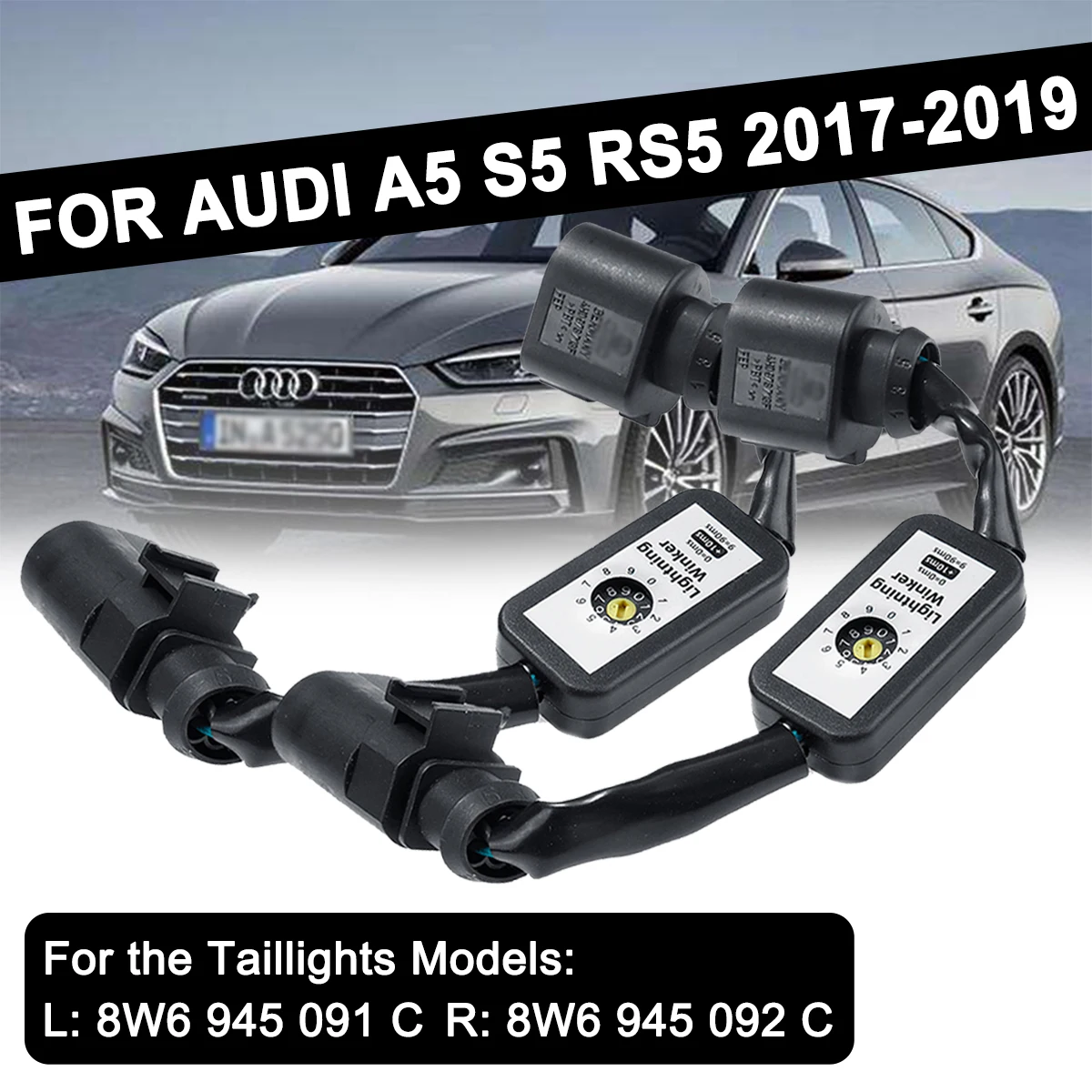 2 шт. Динамический указатель поворота светодиодный задний светильник для Audi A5 S5 RS5- Дополнительный провод модуля жгут индикатор левый и правый задний светильник