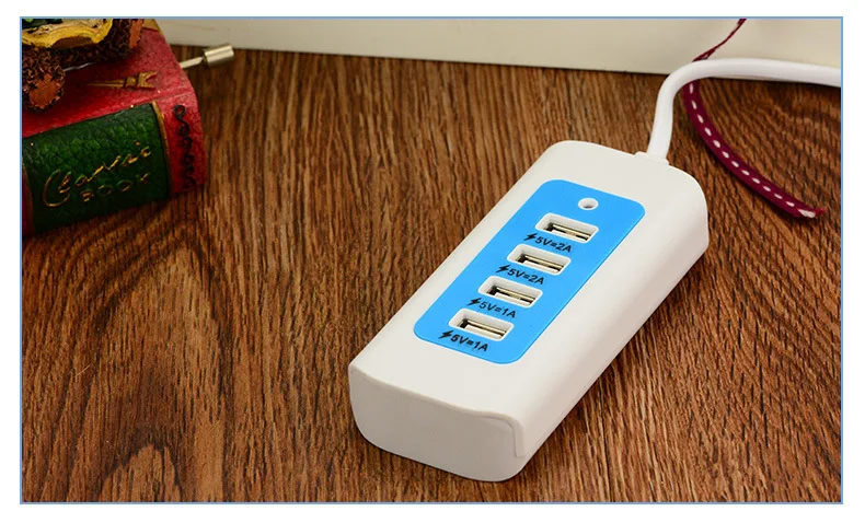 Yulass Зарядка для Iphone 5V 1A 2A US, EU Plug 4 usb порта Новое поступление настольное зарядное устройство для мобильного телефона