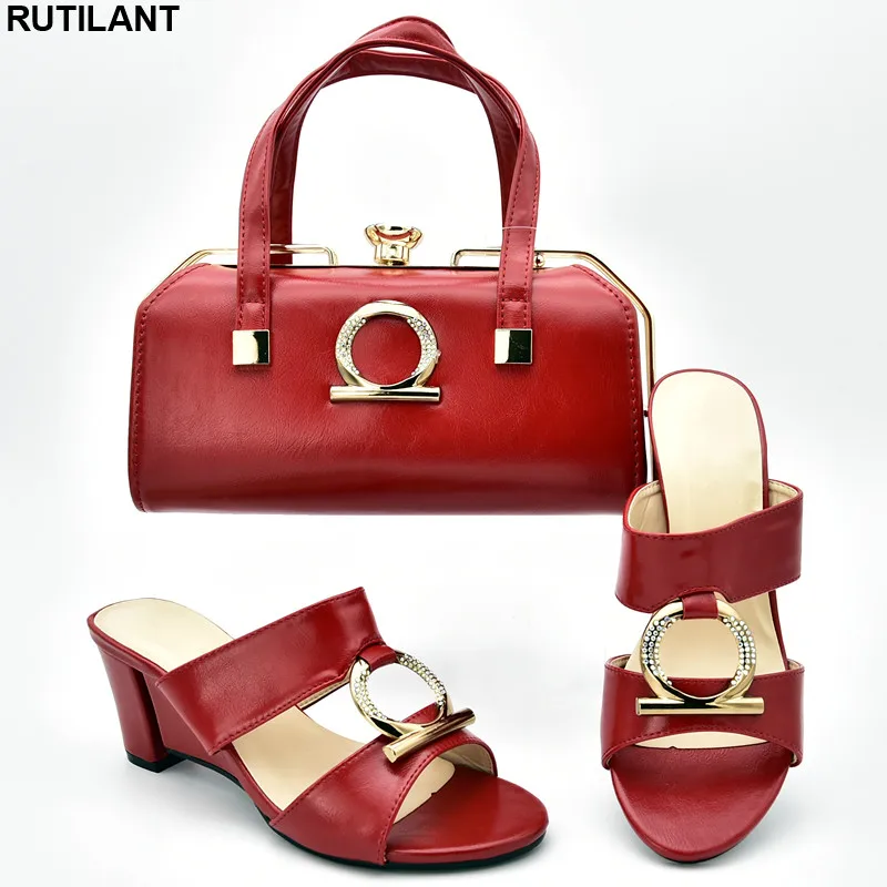 

Italian Designer Shoes and Bags Matching Set Nigerian Shoes and Matching Bags Womens Dress Shoes Open Toe Slip on Wedding Pumps