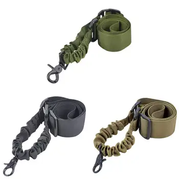 

1 Pcs Multi-functional Tactical Single Point Sling Adjustable Bungee Rifle Shoulder Strap Outdoor Field Climbing Lanyard