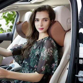 

3D Car Neck Pillow Memory Foam Cushion Washable Head Support Leather Car Seat Pillows Back Cushion for Office Chair Universal