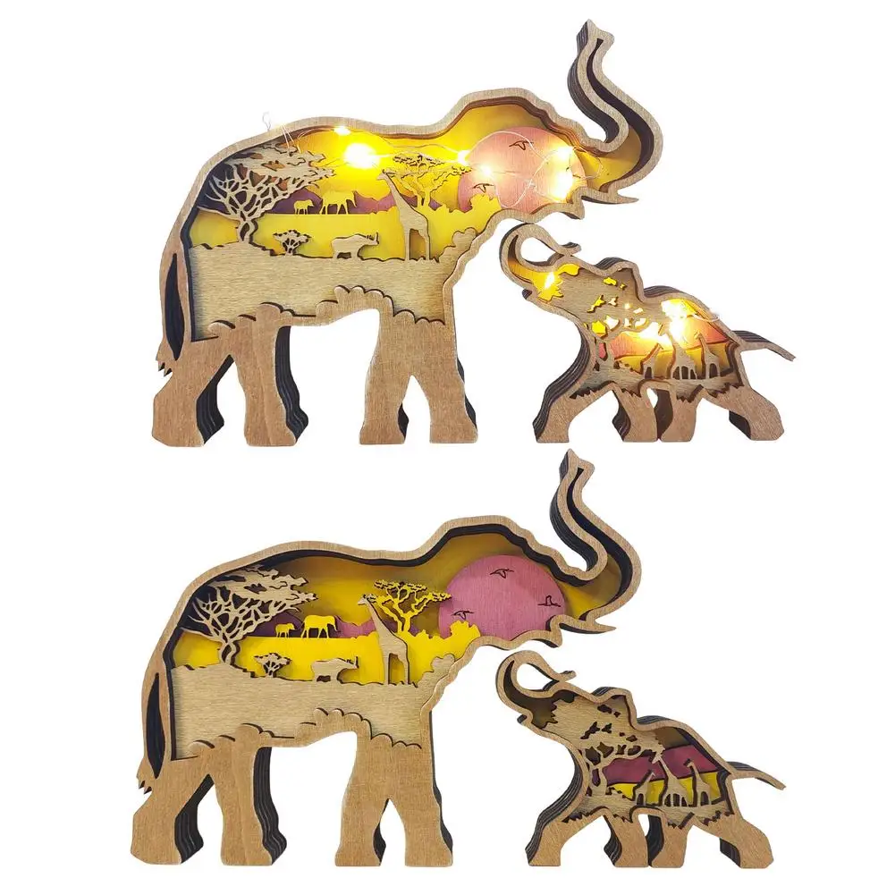 Carved Wooden Elephant Decorations Wooden Carved Elephant Home