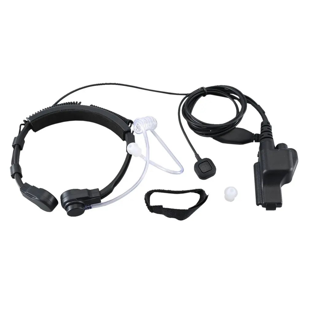 For Motorola HT1000 Walkie talkie Headset Throat Mic Vacuum Sound Transmission CS Headset Extendable Throat Microphone