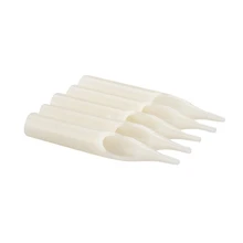 ABVP 50 шт стерильные Ассорти пластиковые одноразовые наконечники татуировки белые насадки трубки 5RT