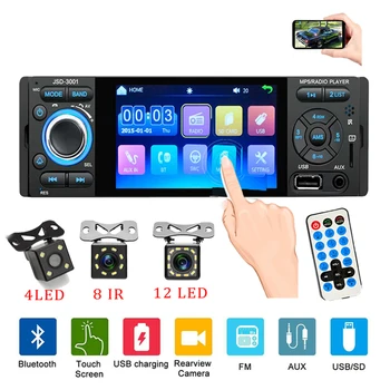 

Hot 4.1inch 1din Rechargeable Touch Screen USB Radio Stereo Remote Control Rear View Bluetooth Car MP5 Player FM AUX HD Camera