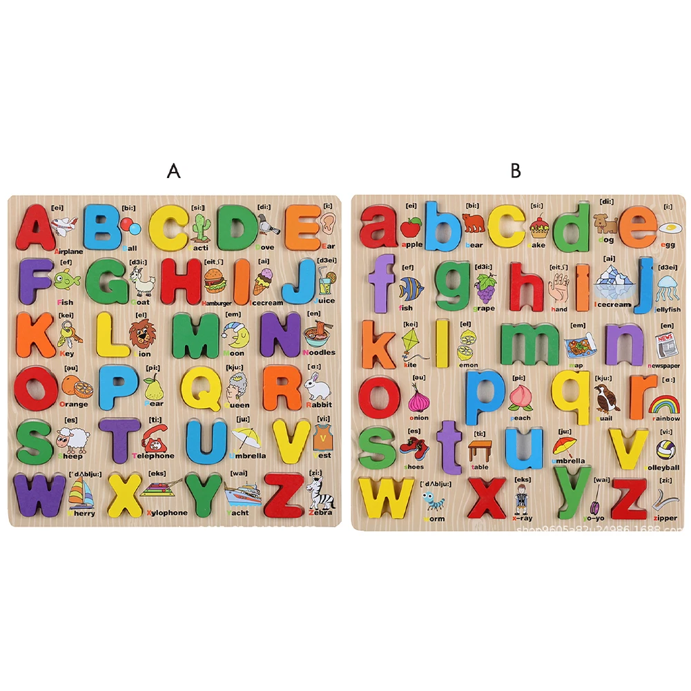 Высокое качество 3D деревянные игрушки для детей ABC головоломки детские руки хватать мультфильм алфавит и цифры обучения обучающие игрушки