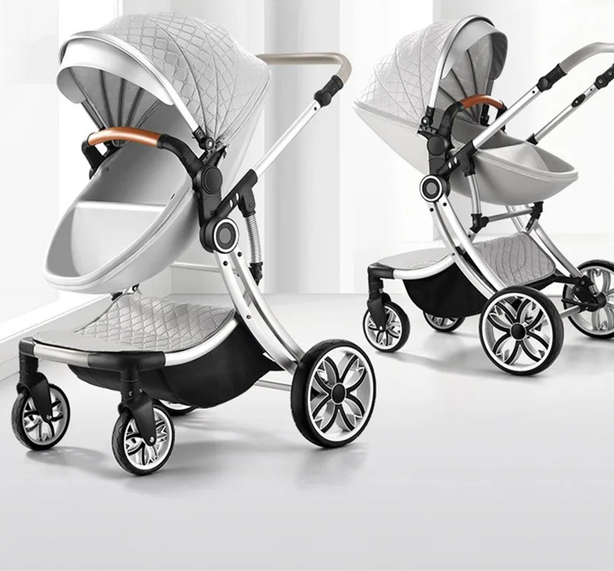 

2019 New Multifunctional Baby Stroller High Landscape Carriage 3 in 1Baby Travel Car Four Wheel within 48 Months Infant Stroller