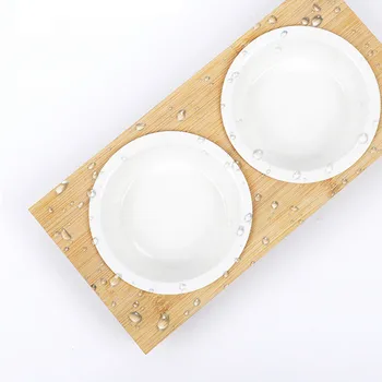 

Protect the cervical spine cat's food basin from overturning two bowls dual purpose rounded wood pet products