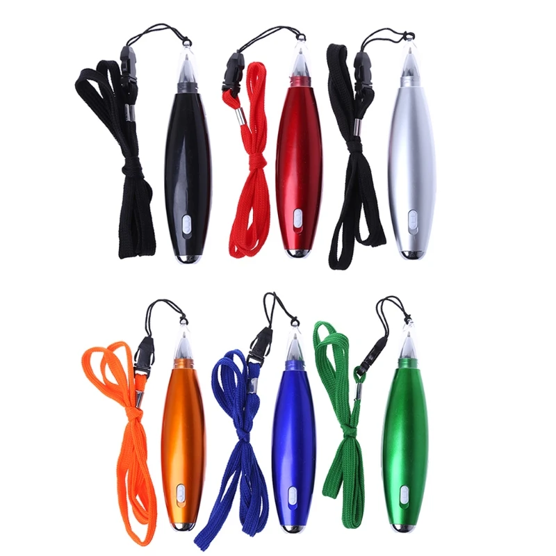 

LED Ballpoint Note Pen Stationery Memo Paper Lanyard Pens With Hanging Rope Gift