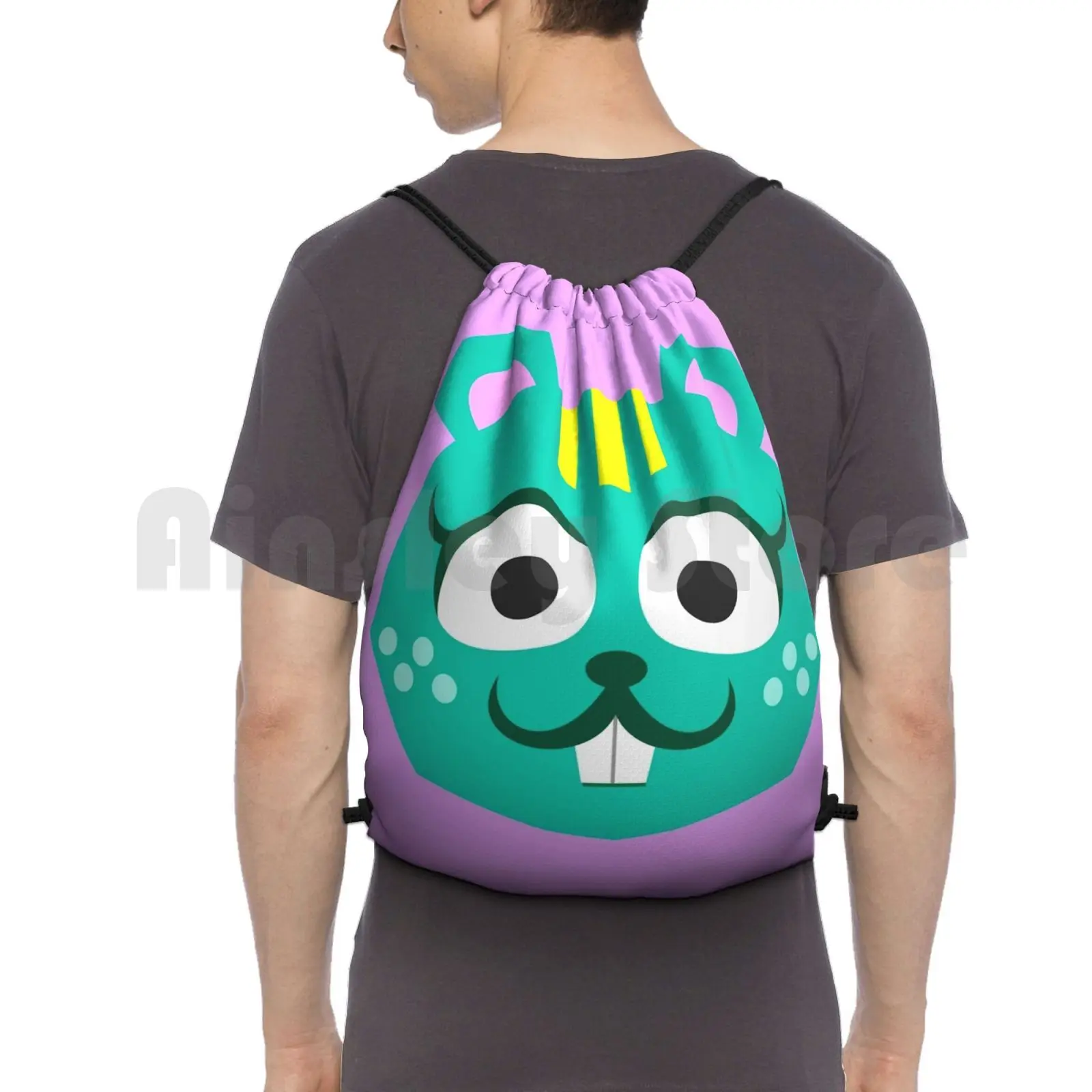 

Рюкзак на шнурке для верховой езды, альпинизма, тренажерного зала, белка, животные, Gamecube Acnl, Nintendo, 3Ds, Gameboy, милые животные