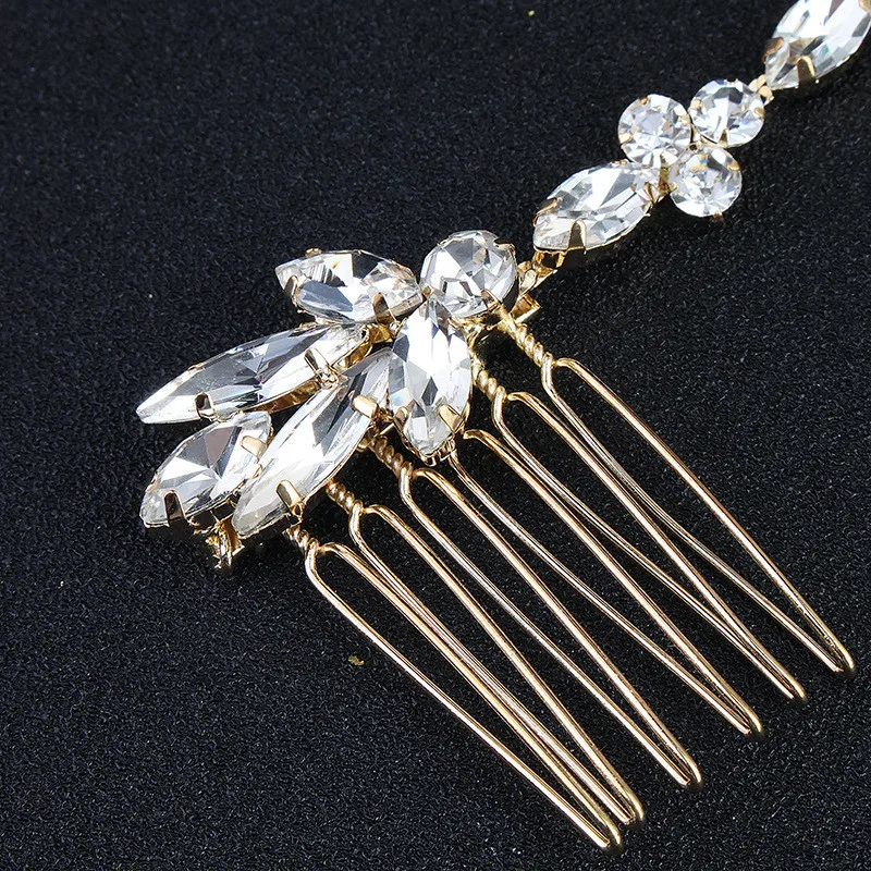 Classic Wedding Long Hair Combs Austrian Crystal Bendable Bride Hair Jewelry Accessories Women Hairpins Hairpieces