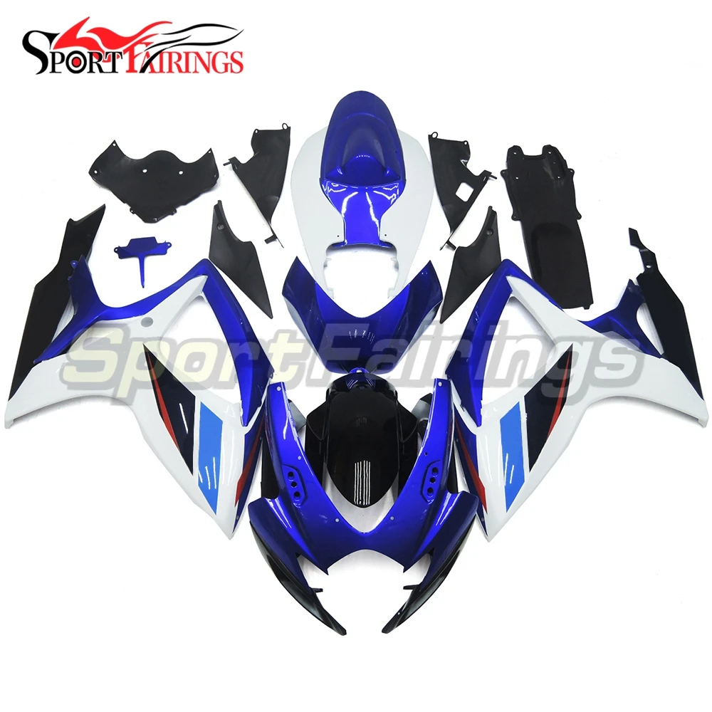 Синие белые черные Обтекатели для GSXR600 GSXR750 K6 06 07 2006 2007 Suzuki Sportbike пластиковый
