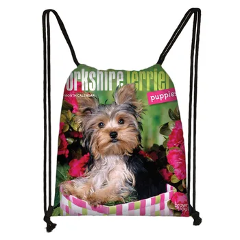 

Custom Yorkshire Terrie Drawstring Bag Daypack Kids Satchel Casual Backpack Teenager Storage Bag Women Men 32x38cm*18-1031-02-22