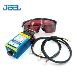 Module Laser TTL, 5.5w, 5500 nm, bleu, avec mise au point réglable, pour gravure et découpe, mw, possibilité de graver sur bois 