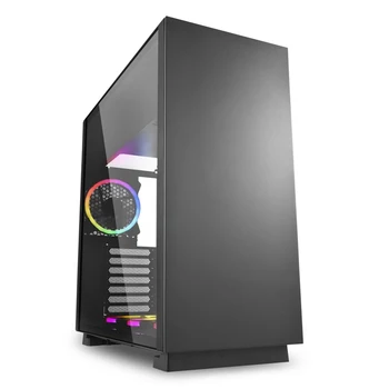 

Case Sharkoon PURE STEEL RGB Black E-ATX, ATX, mATX, Mini-ITX, SSI CEB, SSI EEB, Midi-Tower, 4x120mm fan, led RGB, 2x USB 3.0, Audio, no power supply, steel, black
