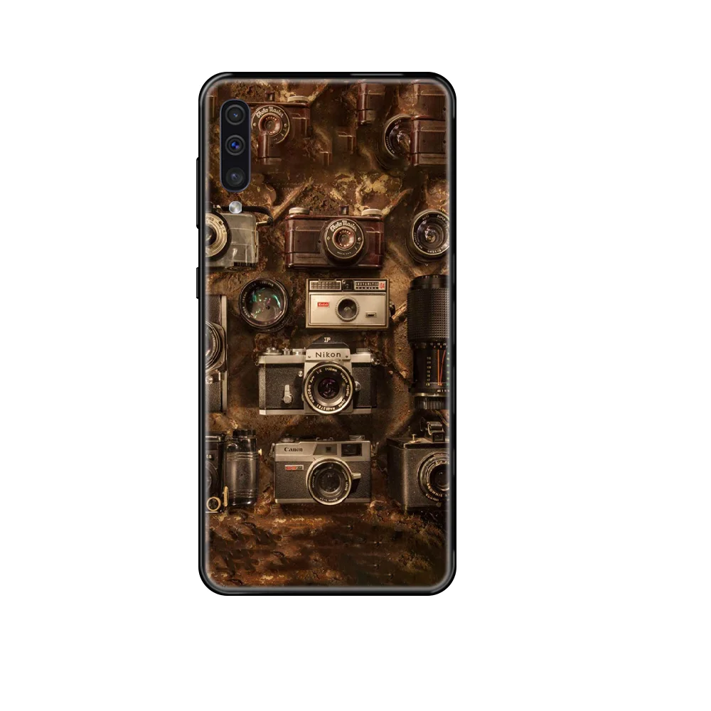 luxury Camera kodak photo Phone case For Samsung Galaxy A 3 5 6 7 8 20 40 50 70 71 E S Plus 2016 2017 2018 black silicone Etui
