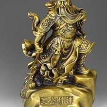 322+++ Чистая медь, Китай Медь с изображением дракона, символ богатства Guan Gong Guan Yu Бог Будда меч статуя