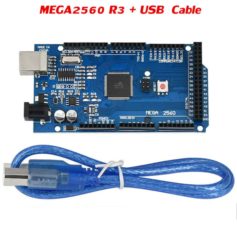 

MEGA 2560 R3 Development Board CH340G ATMEGA 2560-16AU Kit USB Cable for Arduino