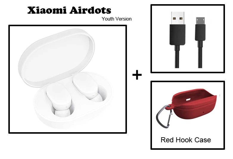 Airdots youth HookR Xiaomi AirDots Молодежная версия TWS беспроводные Bluetooth наушники 5,0 с микрофоном и зарядной док-станцией - Цвет: Airdots youth HookR